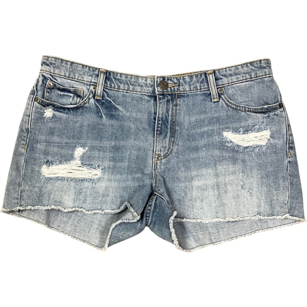 GAP Sexy Boyfriend Short Jean Shorts SZ 10 Shredded Frayed Grunge Festival